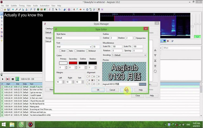 Phần mềm làm karaoke Aegisub