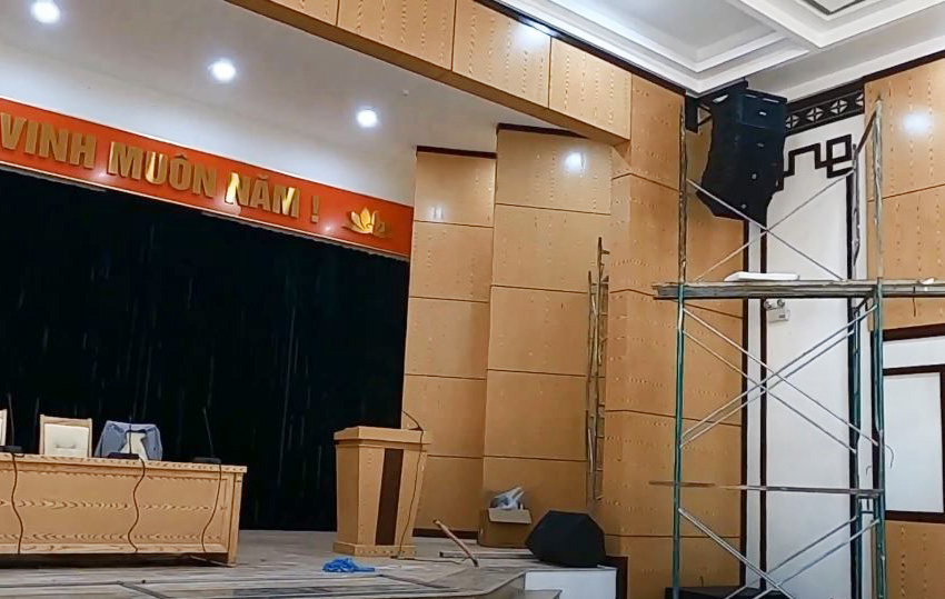 Lắp đặt âm thanh cho TT Hội nghị Huyện Nam Giang